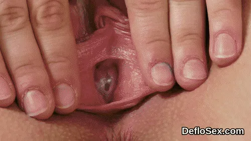 Exciting kitten rubs soft honey pot until she is having orgasm