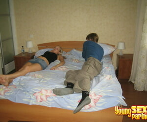 Tyro clamp swap girlfriends for an impromptu foursome fianc on a catch same bed