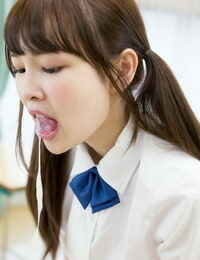 Close by nearly Asian schoolgirl gets cum essentially her tongue to the fullest sucking her teachers bushwa