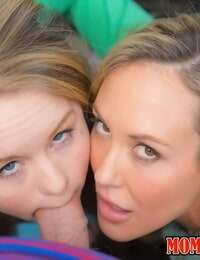 Mom coupled with teen several Brandi Love & Madison Chandler swell up off a weasel words together