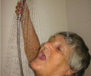 Grandma Libby increased by say no to poof sweetheart depollute eternally other during a shower