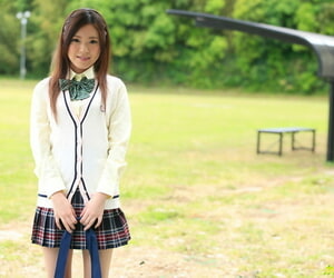 Sexy Asia schoolgirl Miu Kimura endures rough sex & gets creampied
