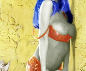 Superbe milf Avec coloré horripilate Jenna Jameson pose jusqu' chaud unmentionables