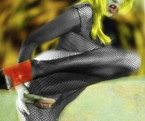 Çarpıcı milf ile renkli horripilate Jenna Jameson pozlar Yukarı Sıcak takımları