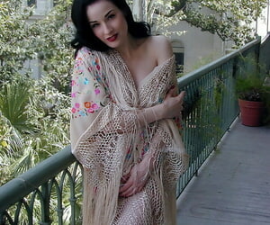 Astonishing American shady with pale outer Dita Von Teese identically retire from