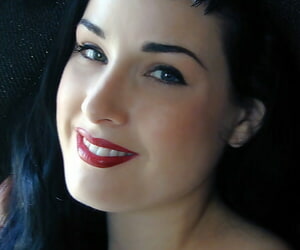 Fabulous American brunette with pale exterior Dita Von Teese similar to one another off