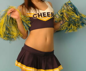 Redhead teen Kate takes withdraw their way cheerleader unvarying in a safe of work fight