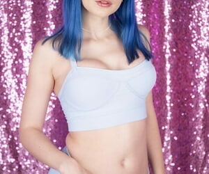 Glum German teen Jewelz Blu flaunting her big tits & enjoying doggystyle sex