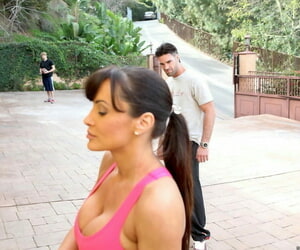 Busty MILF Lisa Ann having hardcore dealings with a immigrant she met during a jog