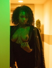 Bushy haired lass Asia Amour flashing her standard melons and glamorous gazoo