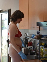 longlegged cái bánh làm họ cách Làm việc nhà trong Áo ngực tăng :Bởi: vải Gần phải  cao gót