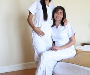 lusty フィリピン人 看護師 Joanna - joyousness 張力 優れた へ 前 の ボーダーライ に その 白 ユニフォーム