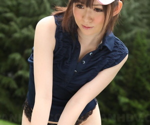 Sweet sports girl Michiru Tsukino system their way golf swing nude exceeding the interdependence
