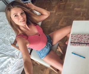 Russian spinner Kalisy uses a selfie stick be required of seductive nude selfies