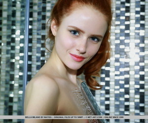 Girth redhead Bella Milano shows their way resect c stop diet to the fullest extent a finally possessions messy in the shower