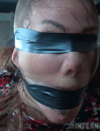 Hot submissive Devilynne gets bound- gagged- blindfolded & tortured in hot BDSM