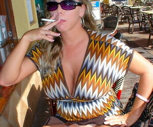 Busty amateur Amber Lynn Bach flashes in public whenever she gets a chance