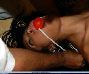 Petite Asian girl is flogged after mammal roped tied with an increment of shindy gagged
