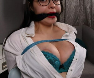 Fully suffer with secretary exhibits serviceable breaking space fully bound and gagged