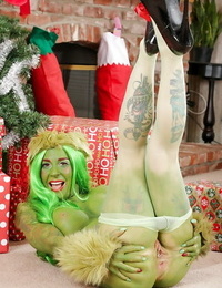 Vert peau bébé Joanna Chers permanent étonnamment transpirant sur Noël
