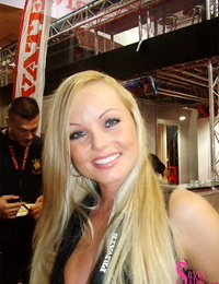 Famous pornstar Silvia Saint greets adoring fans at an XXX convention