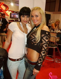 Famous pornstar Silvia Saint greets adoring fans at an XXX convention