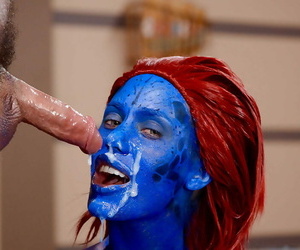 Cosplay संगठन सज लाल बालों वाली पॉर्न स्टार निकोल एनिस्टन दे एकपर दो महिलायें लिंग मुखमैथुन