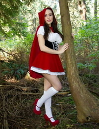 Adult baby red riding hood Katie Banks acquires raunchy profound in the woods
