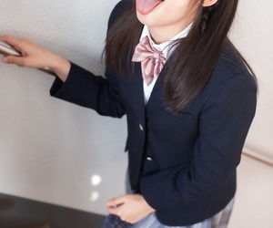 Japanese schoolgirl swallows her teachers cum validation a totally clothed blowjob