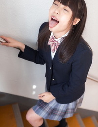 Japanese schoolgirl swallows her teachers cum after a fully clothed blowjob