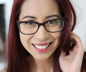 Geeky redhead Paula Diffident goes pussy to mouth after transferral a brief attire