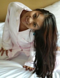 Oriental model tailynn wears cute pajamas in bed - part 690