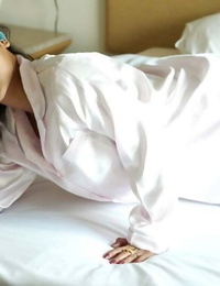Oriental model tailynn wears cute pajamas in bed - part 690