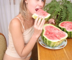 Cheeky teen with watermelon - part 279