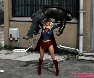 mrbunnyart supergirl đấu với Cain supergirl hàn