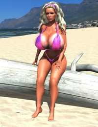 grande breasted 3d fada cabelos Praia Coelho pego Topless parte 922
