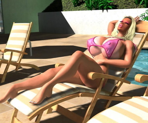 Pornstar 3d sexy busty blonde with respect to bikini sunbathing unserviceable - part 1150