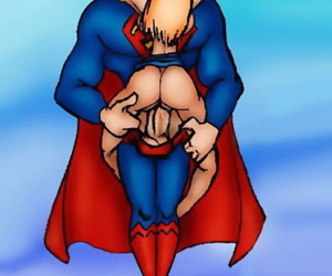 Superman with an increment of supergirl hardcore cartoon sex - affixing 1511