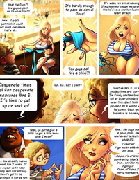 Acımasız yetişkin çizgi roman Bikini Sarışın milf birleştiğinde ile kızıl saçlı Okul Sürtük BJ PART 101