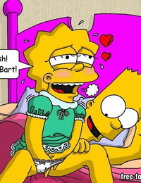 bart und Lisa simpsons Ansprechend handeln der Liebe Teil 500