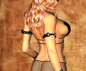 Sexy toon girl in fishnet - decoration 1583