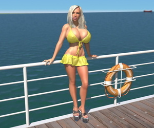 sexy D Bikini blond hottie laat haar groot Tieten op De pier - Onderdeel 1166