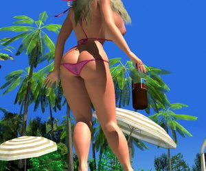 Pornstar crestfallen 3d bigtitted bikini babes sunbathing unserviceable - loyalty 1009