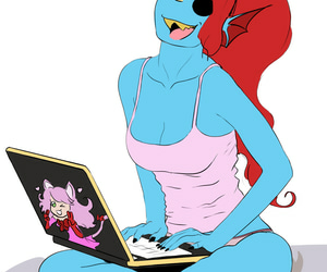 Undyne with an increment of Muffet Journal