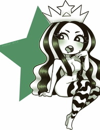 Starbucks Starbucks-chan STB-chan and Wendy  Mascots