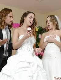 Teen wedding with pornstars Dillion Harper with the addition of Kimmy Granger ideal 3some
