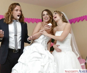 Teen wedding with pornstars Dillion Harper and Kimmy Granger lead to 3some