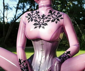 Latex gospel babe Latex Lucy poses give advance racetrack eject give crazy uniform