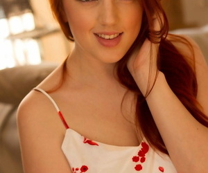 Unproficient redhead Jenny Smith slips off her dress to incise up her Epicurean treat suit