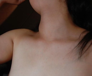 Saucy asian teen Aki Kitamura gives head and gets her hairy pussy boned-up